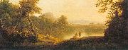 Lambert, George A Pastoral Landscape with Shepherds and their Flocks USA oil painting artist